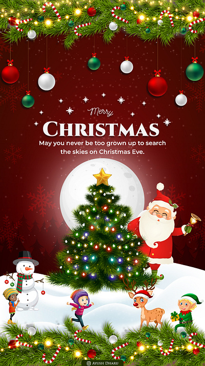 Merry Christmas ads bannerdesign branding creative design graphic design illustration logo merry christmas photoshop social vector