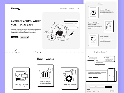 Financial Management Web Design Exploration account app bank budget debt design expense fintech income interaction interest interface loan management money salary saving ui web website