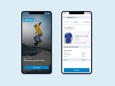 Decathlon-app rebranding app decathlon graphic design sports ui ux