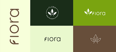 Flora logo variation branding design graphic design logo ui vector