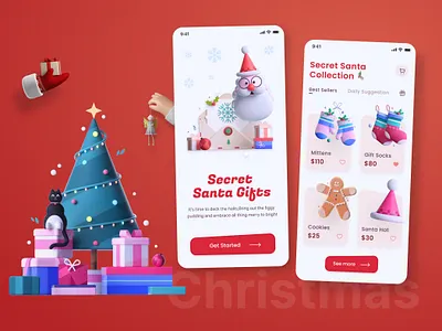 E-Commerce UI Concept animation app app design e commerce app e commerce design ecommerce holiday season mobile mobile app online store shop shopping app ui concept ui design xmas