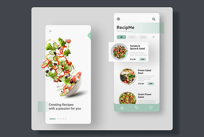 Recipe/ Food Mobile App Design app branding concept delivery design food fresh inspiration meal mobile mobile design new presentation recipe salad ui ux