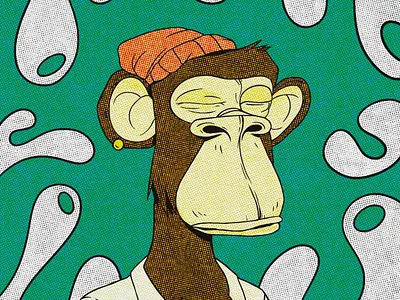 CMYK BAYC bayc bejado bored ape yacht club bored apes cmyk halftone mayc nft process procreate