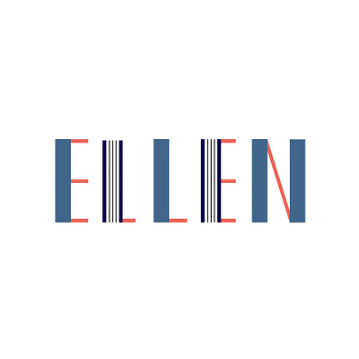 ELLEN Primary lettermark logo brand branding design identity lettermark logo typography