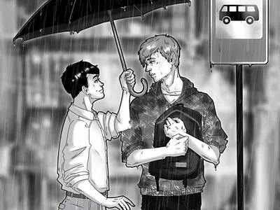 ArtImpro_Rain design icon illustration logo typography