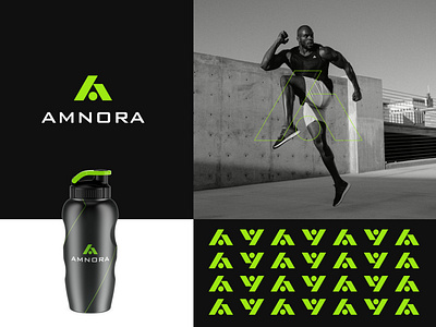 Amnora brand brand identity branding design green icon illustrator letter a logo logo mark mark modern modern logo modern mark sport logo sports vector