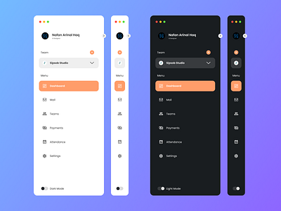 Sidebar - User Interface design dribbble figma ui ux welovedesign