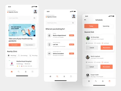 Medical App | Doctor Appoinment App android app app design app ui appoinment clinic doctor app healthcare hospital imran joy ios medical app medicine pixel navy ui