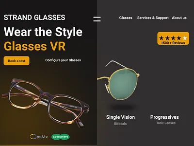 STRANF GLASSES branding design graphic design logo typography ui