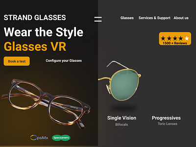 STRANF GLASSES branding design graphic design logo typography ui