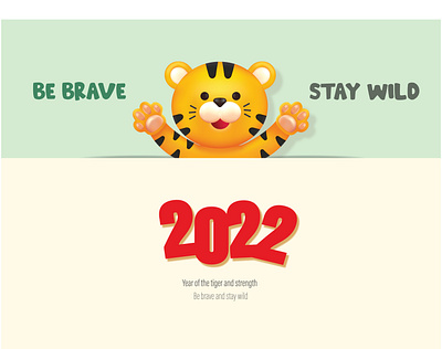 Symbol of 2022 2022 design illustraion red symbol tiger