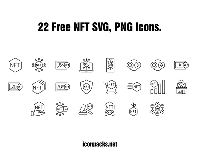 22 Free NFT SVG, PNG Icons design freebies icon pack icon set icons nft png icons svg icons vector