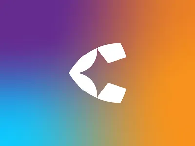 C Logo Mark abstract bright c logo colorful icon letter c letter mark logo design logo mark minimal modern shield logo shine