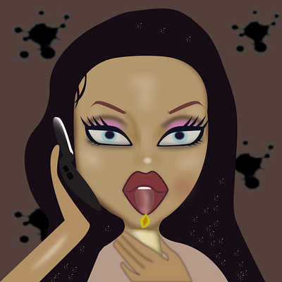 Doll Bratz branding design icon illustration ui vector