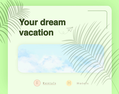 Vacation website 3d animation branding catchy design graphic design green holidays illustration ios logo modern motion graphics ui ux vacation vaycay vector