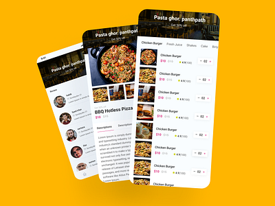 Food app design app app design black food app ui uiux ux white