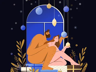 Happy new year 2022 2022 2d animation boy character design girl illustration newyear vector winter