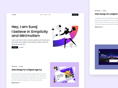 Scribbs Portfolio figma portfolio personal portfolio personal web design personal website design portfolio portfolio web design portfolio website portfolio website design web portfolio website portfolio