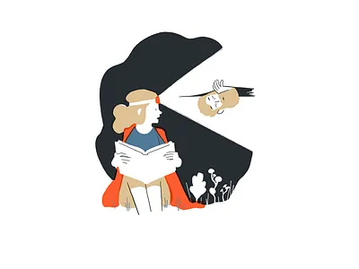 A complicated, tangled hike #3 book conceptual illustration couple couple illustration editorial illustration hike illustration reading spot illustration tent