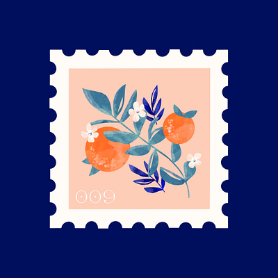 Botanics botanics design flatillustration floral flowers icon illustration orange procreate stamp vector