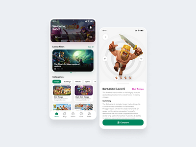 Clash Of Clans Guide Mobile App app appdesign behance branding clash app clashofclans dailyui design designinspiration dribbble illustration logo mobile mobileapp ui uidesign uidesigner uiux uxdesign webdesign