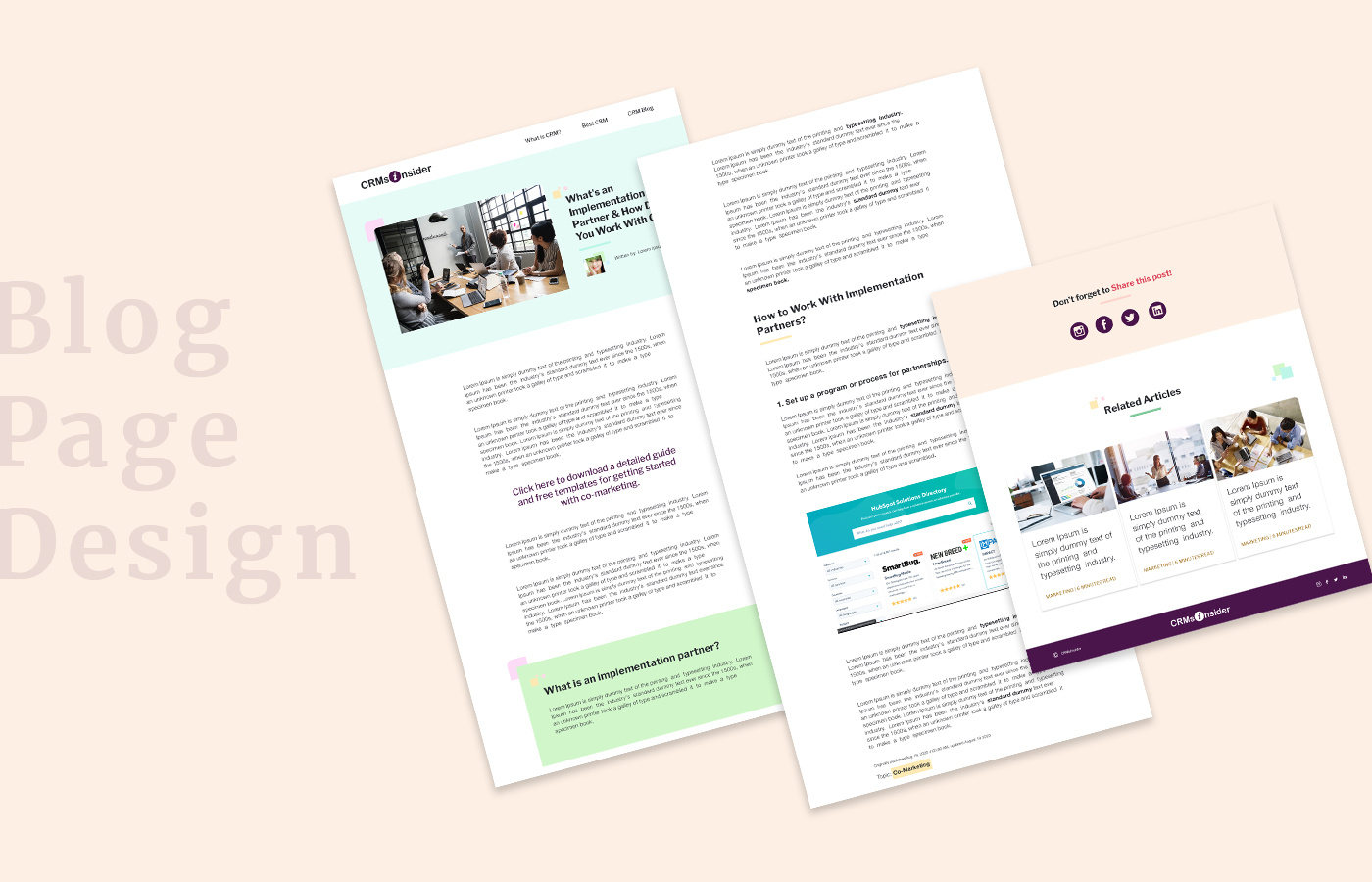 Example of Website Design - CRMsInsider: CRMs Encyclopedia