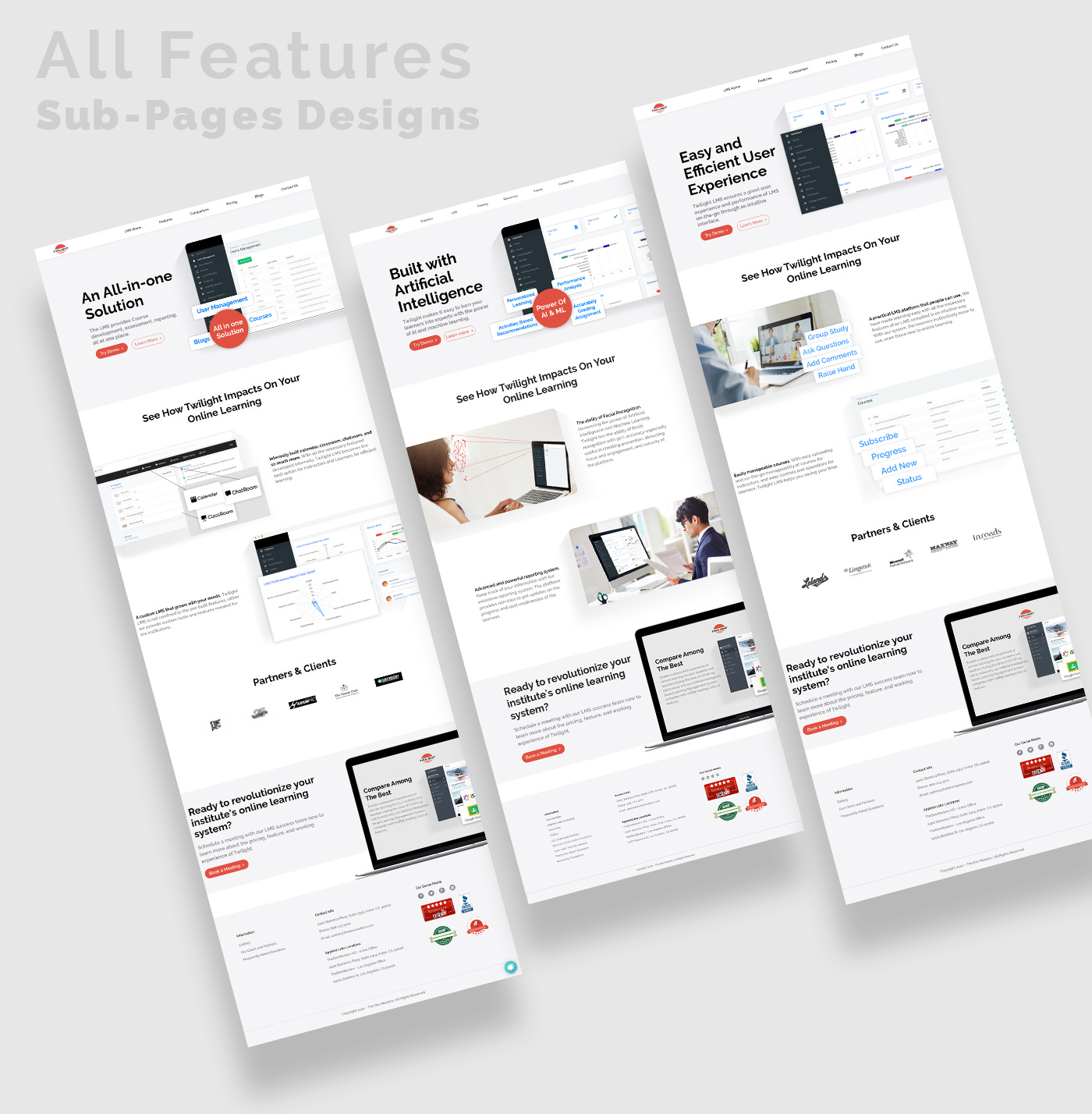 Example of UI Design | Design System | Branding - Twilight: AI LMS System