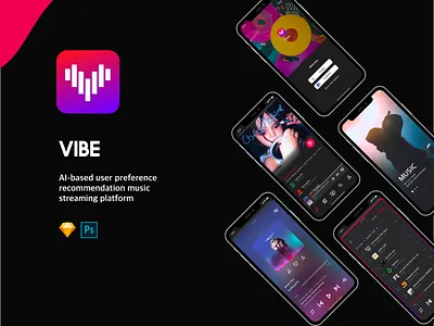 VIBE 3d animation app branding design graphic design illustration logo motion graphics typography ui ux vector
