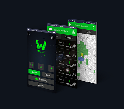 Wifight game app ui design