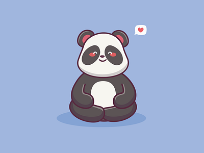 Cute panda meditation cute panda yoga cartoon icon illustration animal cartoon animal meditation cute animal cute design cute panda design graphic design illustration logo mascot meditate meditation panda panda cartoon panda logo panda meditate panda relax relax vector