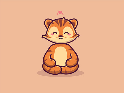 Cute tiger meditation cute tiger yoga cartoon icon illustration animal meditation cute animal cute design cute tiger cute tiger sitting design graphic design healthy illustration logo meditaion relax tiger tiger cartoon tiger sitting tiger vector vector