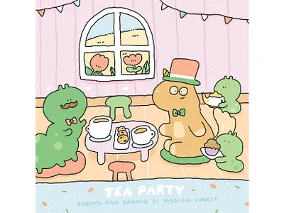Tea Party cute cute art cute illustration illustration kawaii kawaii art kawaii illustration
