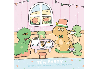 Tea Party cute cute art cute illustration illustration kawaii kawaii art kawaii illustration