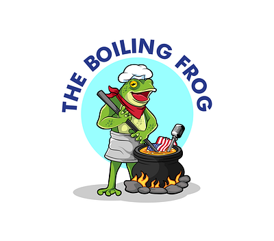 The Boiling Frog frog graphic design mascot podcast