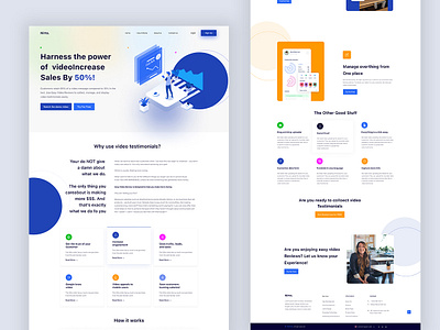 Nitro Software Landing Page agency business clean creative design illustration logo marketing minimal ui