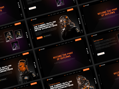 Cyber Crew Outlaws design dribbble marketplace nft ui webdesign website website design