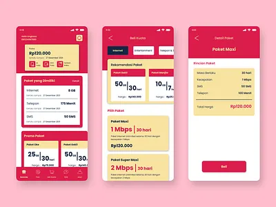 Telecommunication Provider App design internet mobile app provider telecommunication ui ux