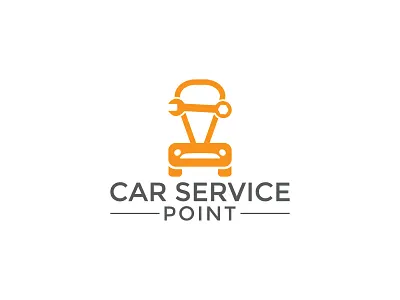 Car Service Logo Mark abstract logo automobile brand identity branding car service design icon logo logo design logodesign logomark logos minimal logo minimalist logo modern logo monogram orange service logo service point vector