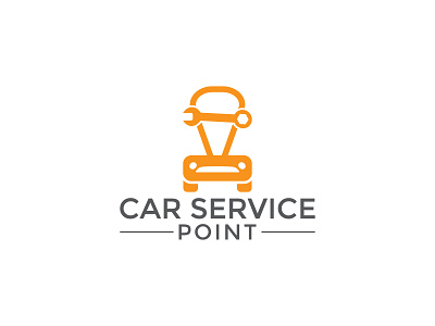 Car Service Logo Mark abstract logo automobile brand identity branding car service design icon logo logo design logodesign logomark logos minimal logo minimalist logo modern logo monogram orange service logo service point vector