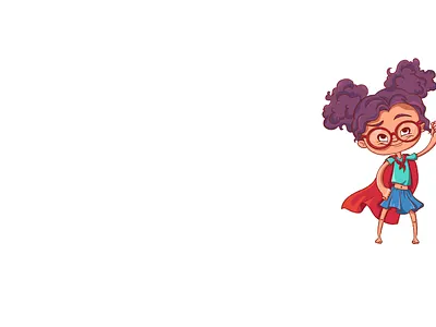 Supergirl africa character children girl illustration kids power super