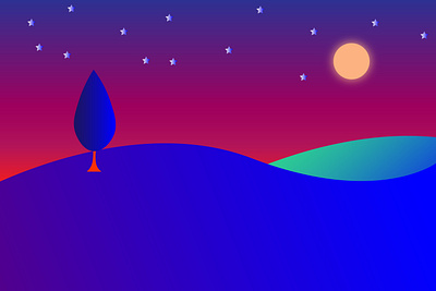 Night field branding design graphic design illustration vector
