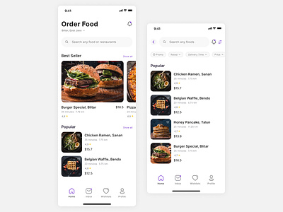 Food Order App app design ui ux