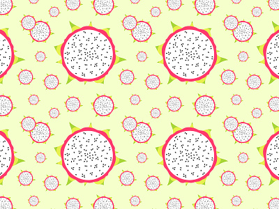 Dragon Fruit Pattern 2 dragon fruit illustration fruit pattern