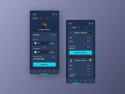 DApp - UI Design crypto app crypto application crypto ui dapp dapp design dapp ui decentralized application graphic design mobile mobile app mobile design mobile ui mobile ui design ui ux