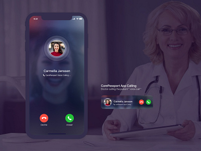 CarePassport App Calling - Message-page-4-voice-Call appointment chat chat call doctor healthcare hospital medical care medical design patient ui ux video call voice call