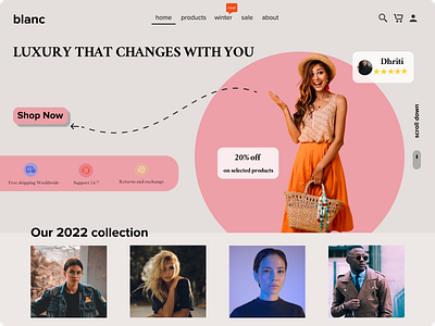 Fashion Website Landing Page - UI Design 100daysuichallenge design figma landingpage ui uiux website websitedesign websitelandingpage