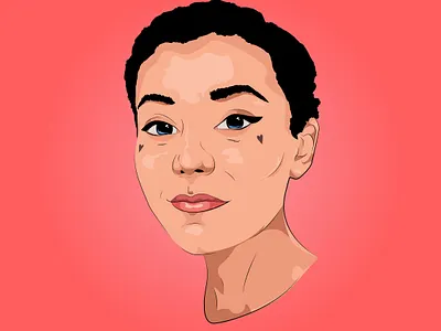 Digital Portrait of an E-girl adobe artsy brush creative graphic design illustration painting portrait vector