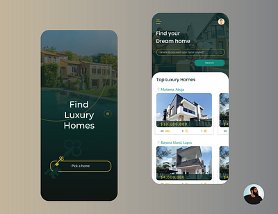 UI for Realtor App animation app branding design illustration ui design ui ux ux