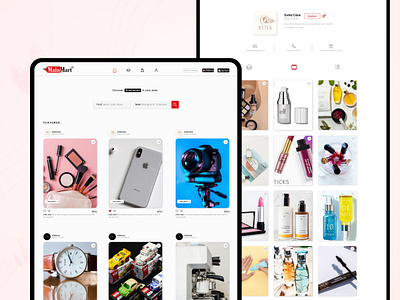 Online Mart UI Design adobe xd beauty products brand and identity branding flat design graphic design logo minimalism mobile app design mockup online store product design prototype ui user experience ux vector web web design wireframing