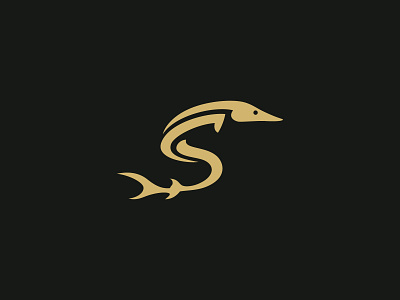 Sturgeon design fish graphic design letter logo luxury s sturgeon fish